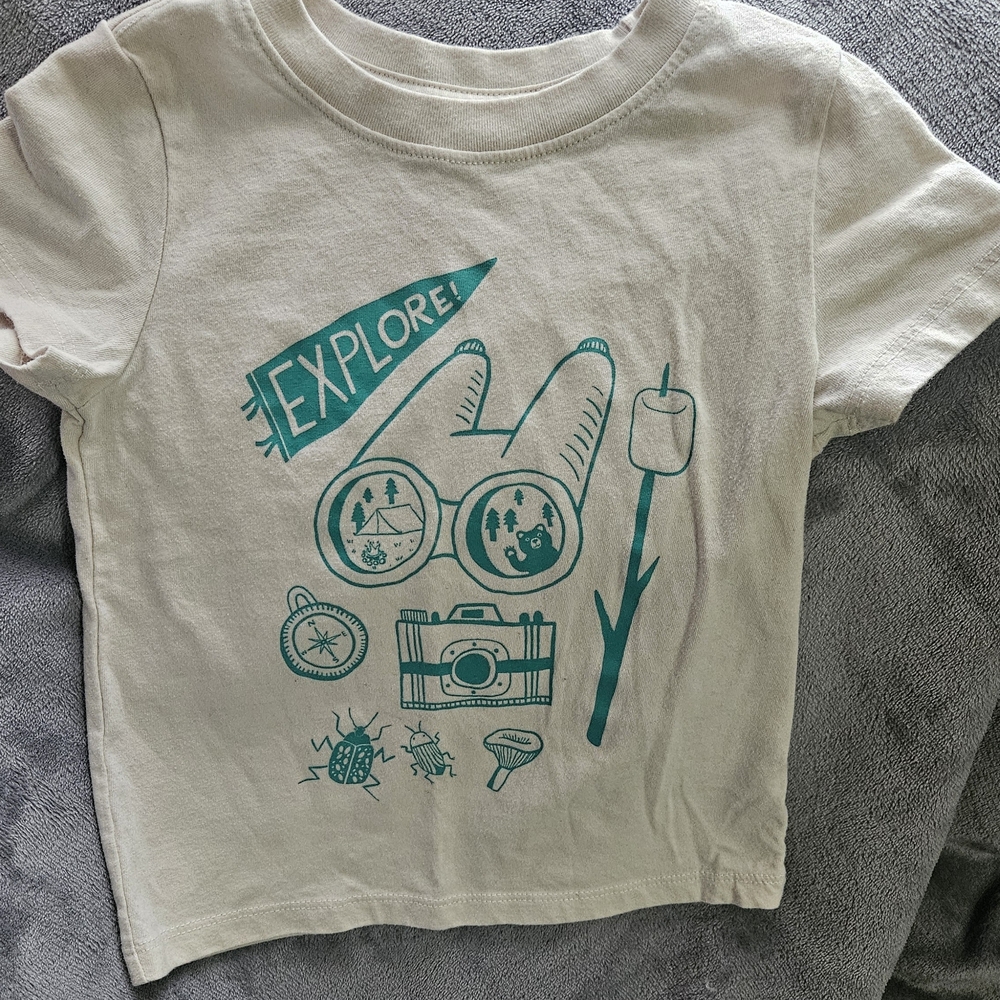 Kids' T-Shirts with Stripes and Explore Print - Picture 4 of 8